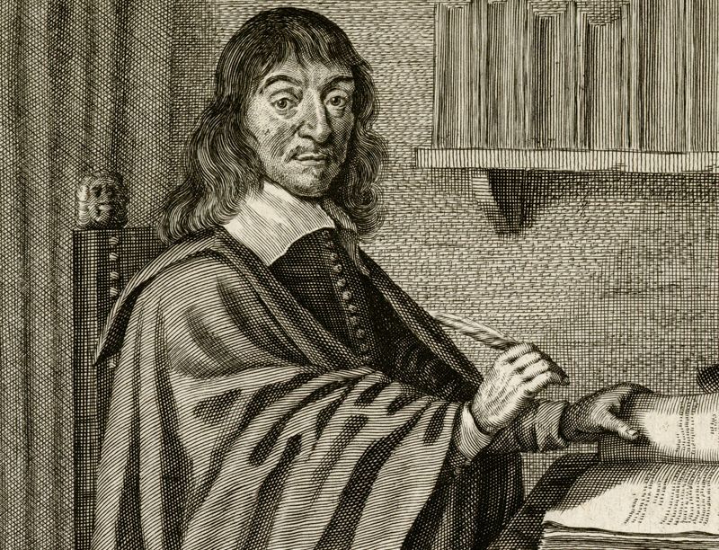 Exposition "Le discours de la Méthode" - extrait d'un Portrait de René Descartes, gravure au burin, entre 1640 et 1700