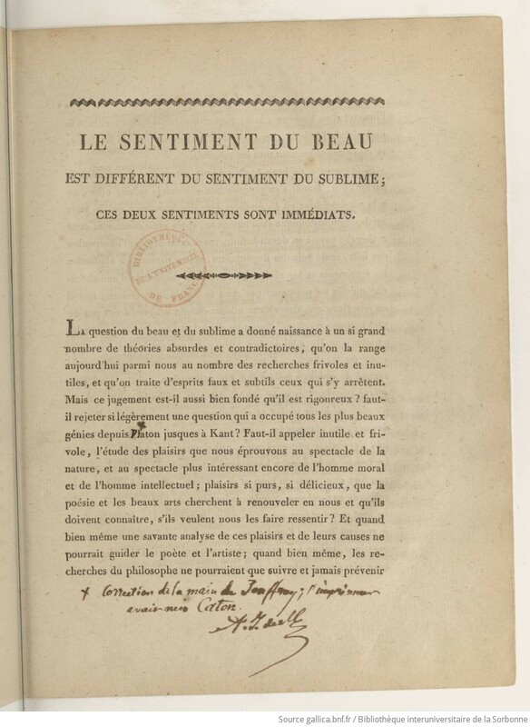Première page d'une thèse imprimée comprenant un tampon de la bibliothèque de l'université de France. 