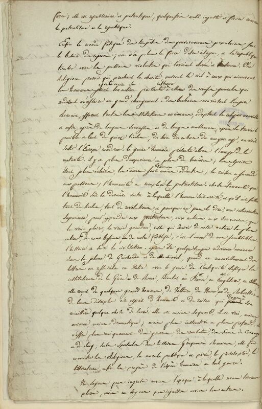 Page comprenant un texte manuscrit