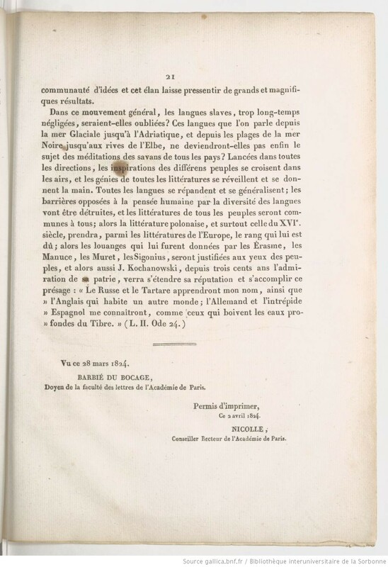 Page d'une thèse présentant un texte imprimé